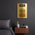 'Pennington Couch' By Gregory Constantine Gold Metal Wall Art
