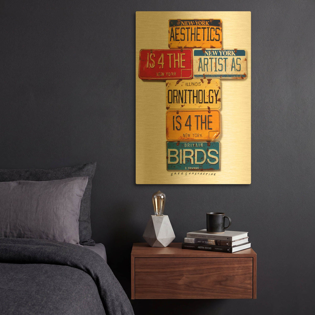 'Newman Aesthetics 4 The Artist' By Gregory Constantine Gold Metal Wall Art