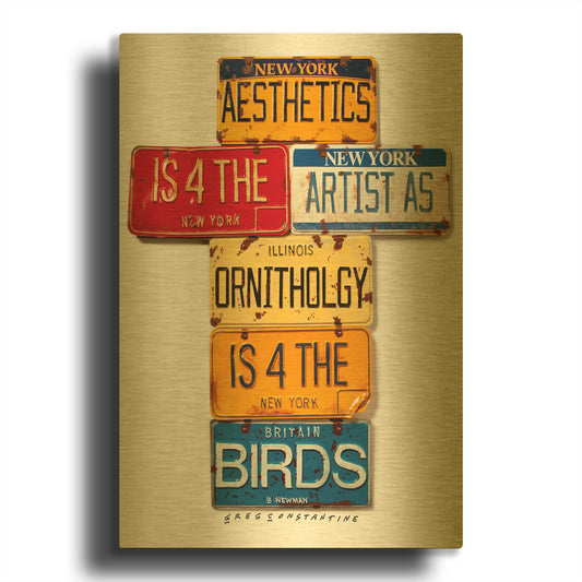 'Newman Aesthetics 4 The Artist' By Gregory Constantine Gold Metal Wall Art