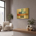 'Gide God And Artist' By Gregory Constantine Gold Metal Wall Art