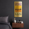'Dine Real Ancestors' By Gregory Constantine Gold Metal Wall Art
