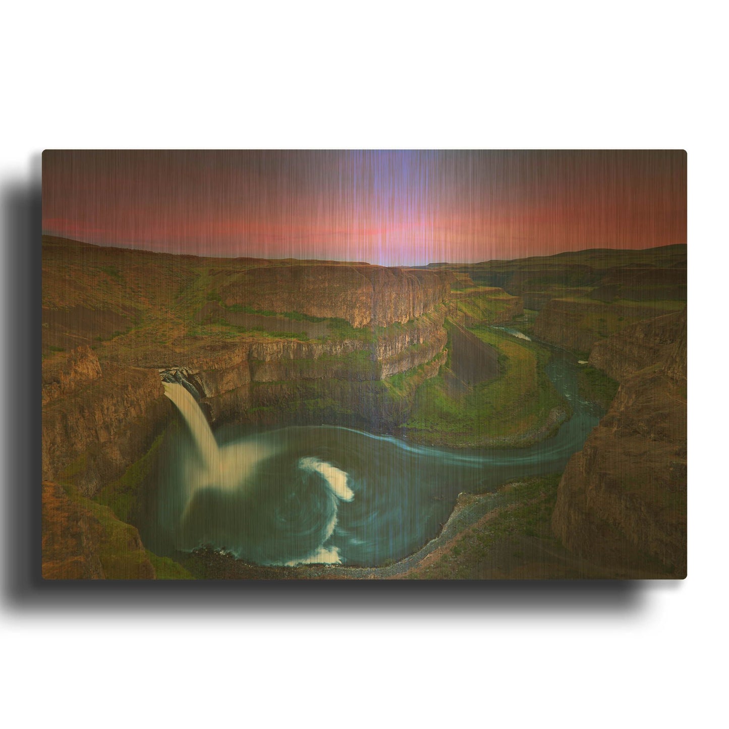 'Palouse Falls' By Jesse Estes Gold Metal Wall Art
