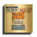 'Carey The Color Red' By Gregory Constantine Gold Metal Wall Art