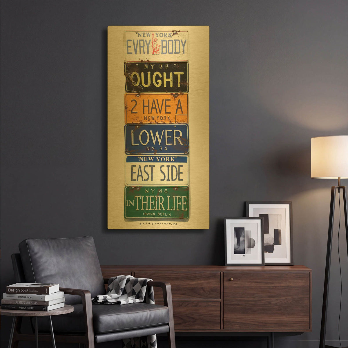 'Berlin Lower East Side' By Gregory Constantine Gold Metal Wall Art