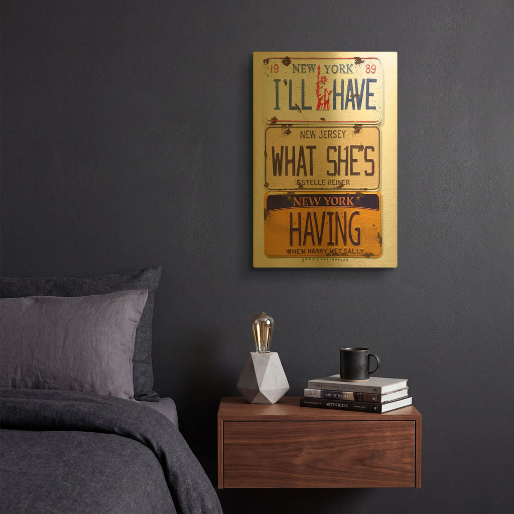 'Reiner I' By Gregory Constantine Gold Metal Wall Art