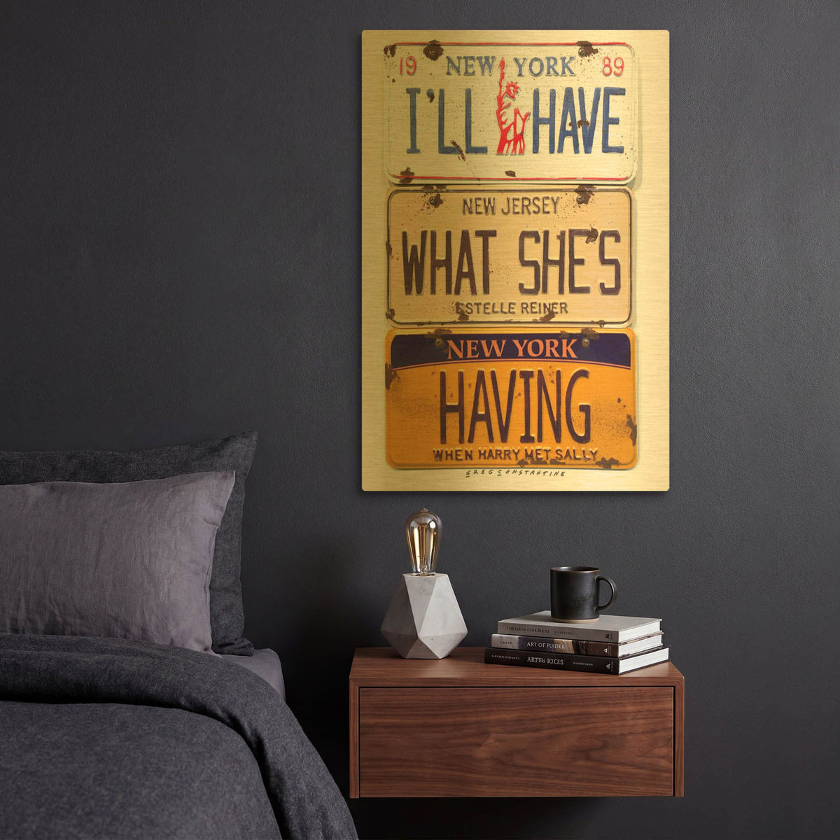 'Reiner I' By Gregory Constantine Gold Metal Wall Art