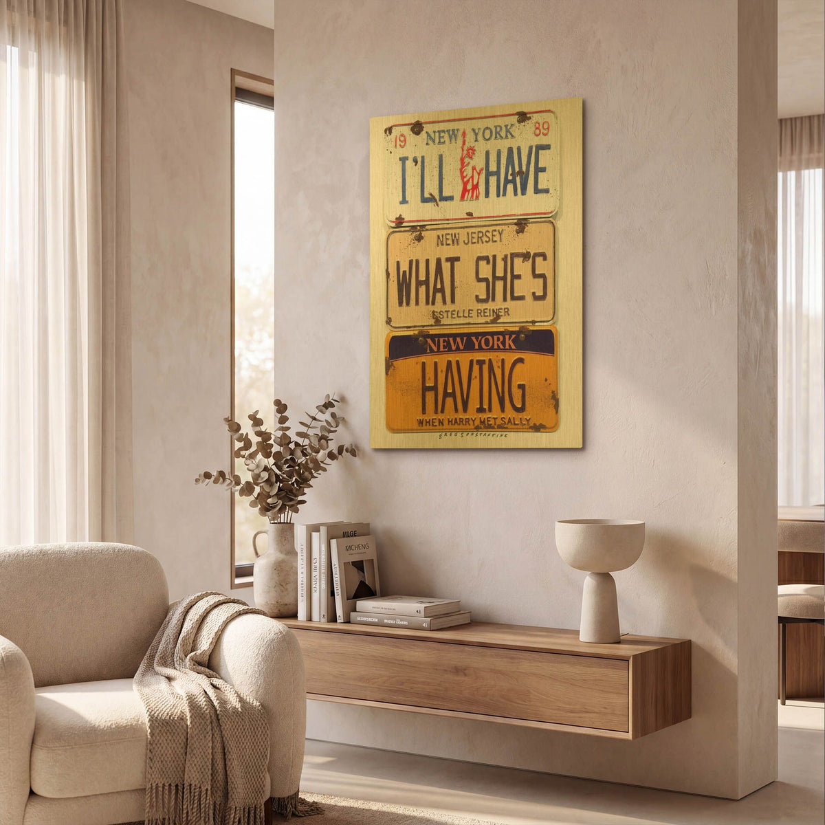 'Reiner I' By Gregory Constantine Gold Metal Wall Art