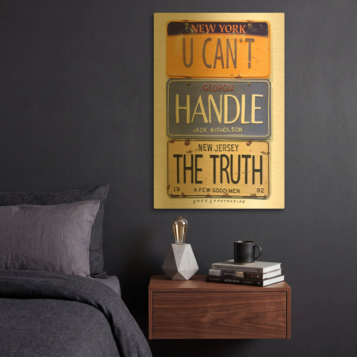 'Nicholson Truth' By Gregory Constantine Gold Metal Wall Art