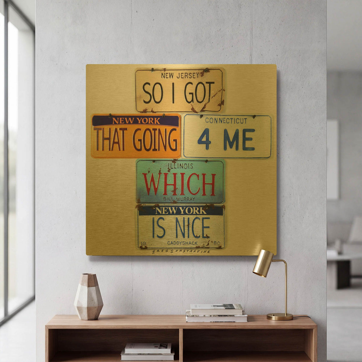 'Murray Going 4 Me' By Gregory Constantine Gold Metal Wall Art