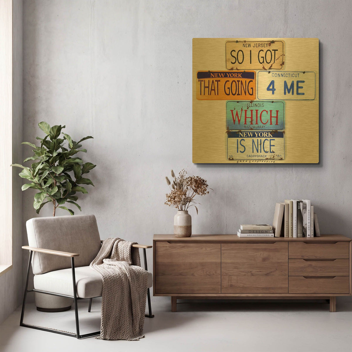'Murray Going 4 Me' By Gregory Constantine Gold Metal Wall Art