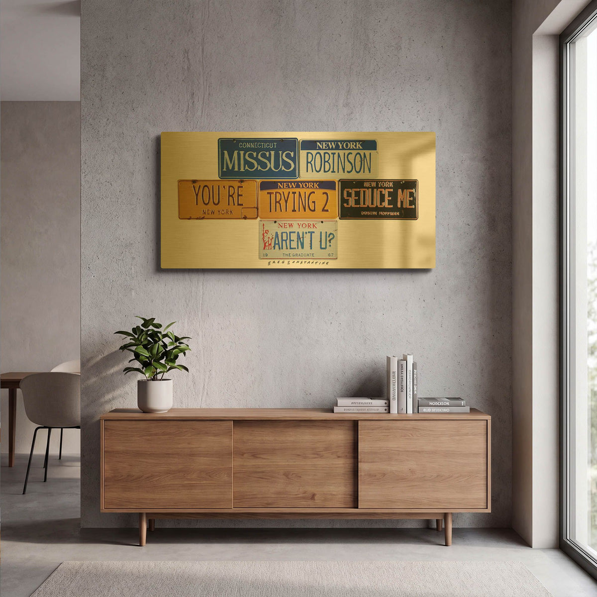 'Hoffman Missus Robinson' By Gregory Constantine Gold Metal Wall Art
