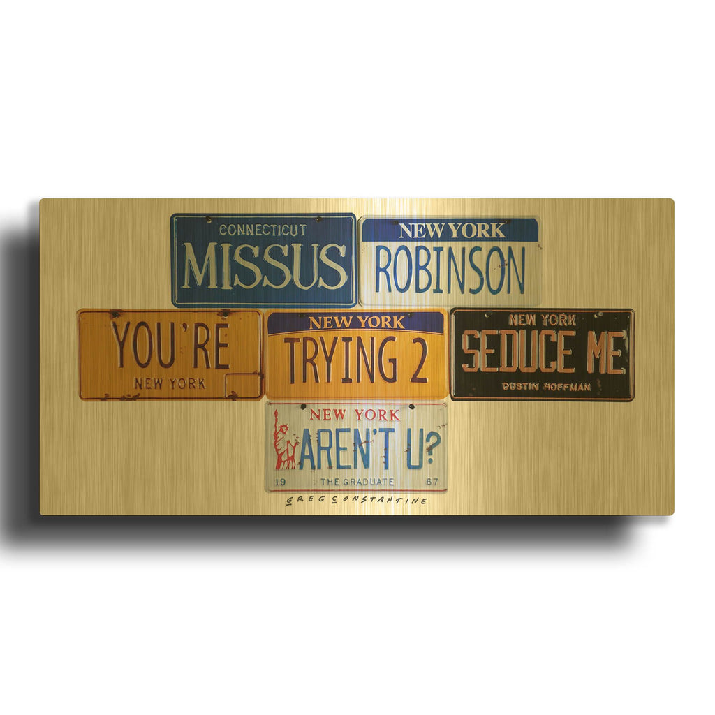 'Hoffman Missus Robinson' By Gregory Constantine Gold Metal Wall Art