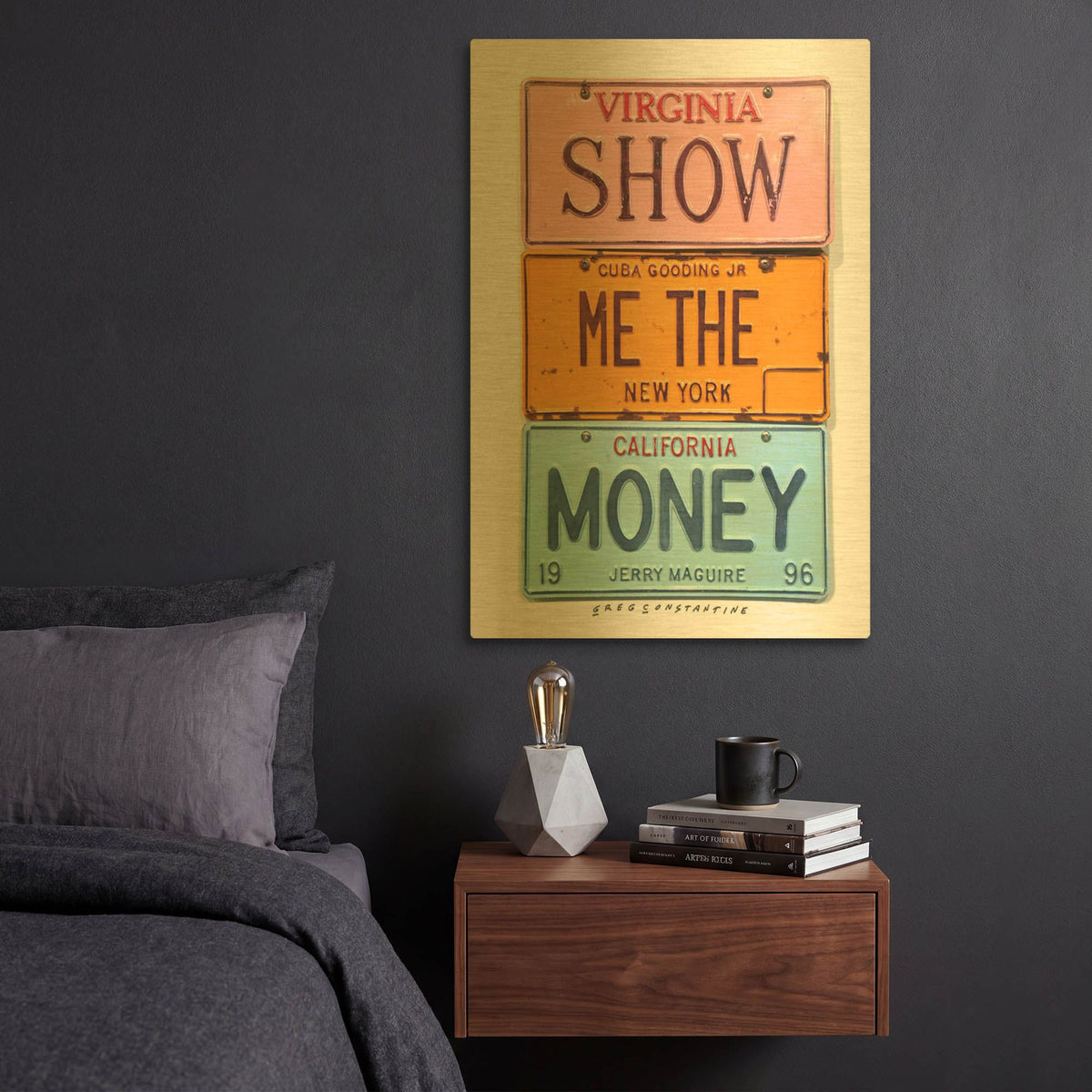 'Gooding Jr Money' By Gregory Constantine Gold Metal Wall Art