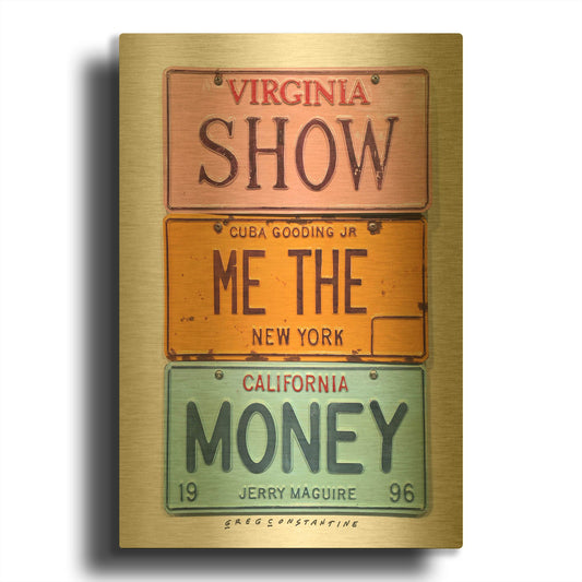 'Gooding Jr Money' By Gregory Constantine Gold Metal Wall Art