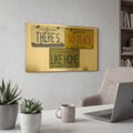 'Garland Like Home' By Gregory Constantine Gold Metal Wall Art