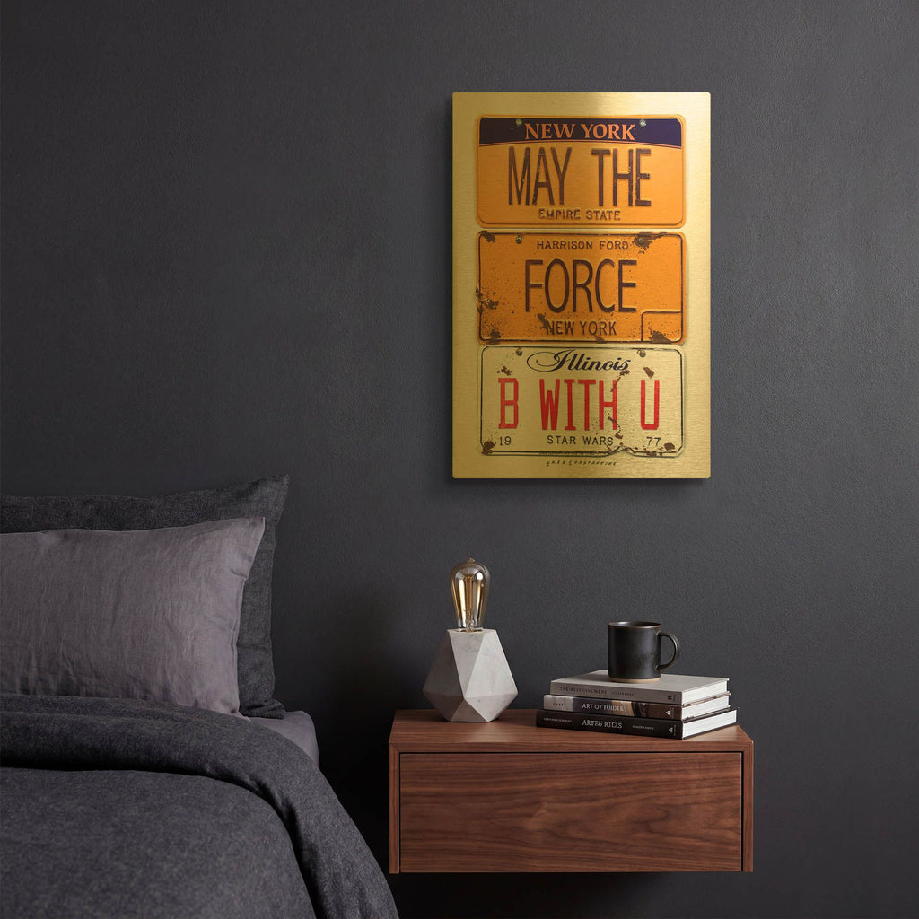 'Ford May The Force' By Gregory Constantine Gold Metal Wall Art