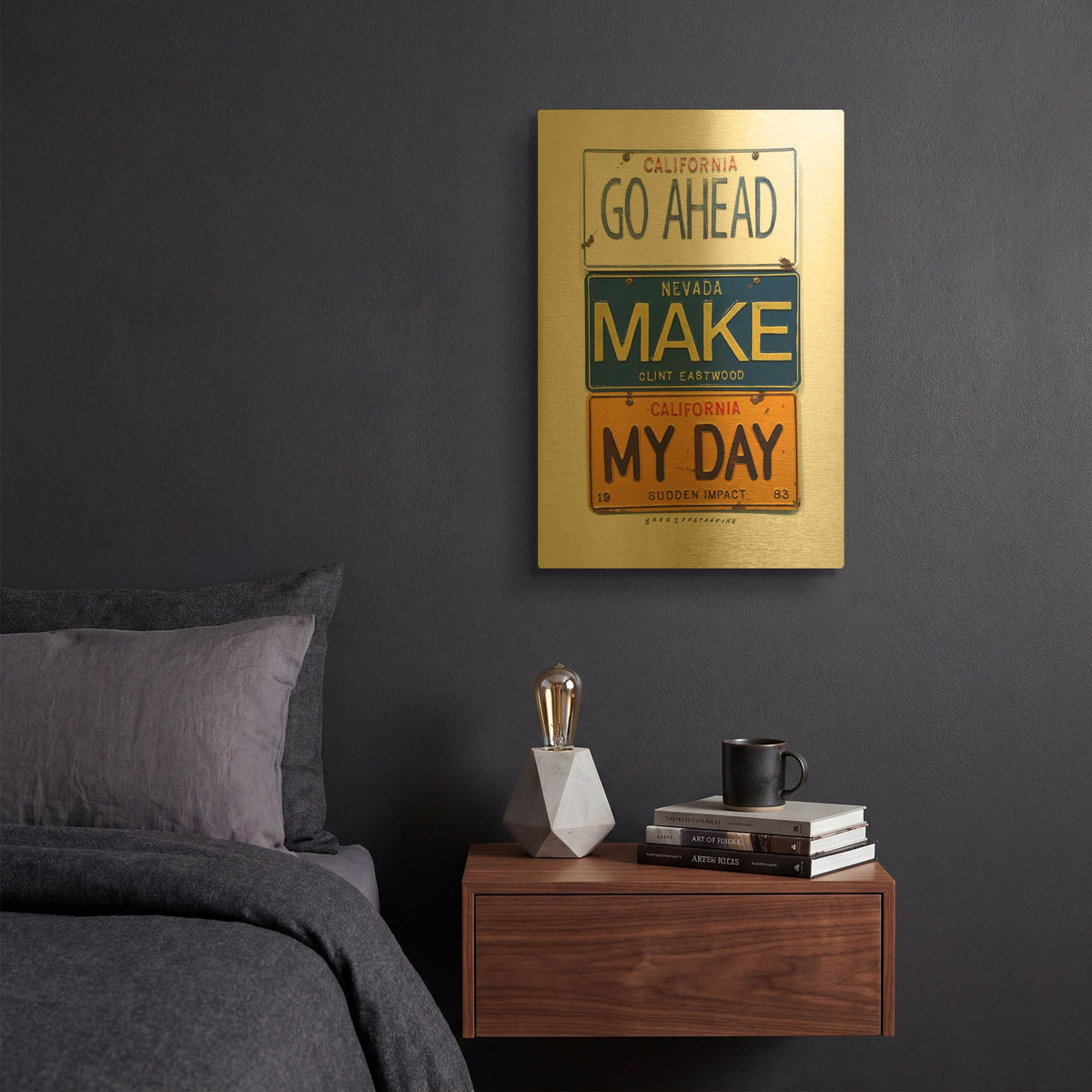 'Eastwood Make My Day' By Gregory Constantine Gold Metal Wall Art