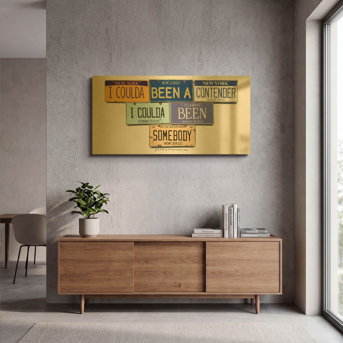 'Brando Contender' By Gregory Constantine Gold Metal Wall Art