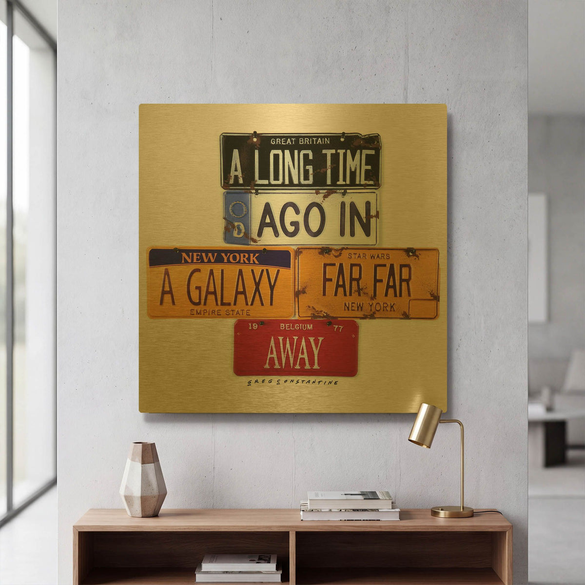 'A Long Time Ago' By Gregory Constantine Gold Metal Wall Art
