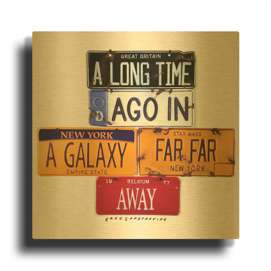 'A Long Time Ago' By Gregory Constantine Gold Metal Wall Art