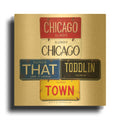 'Chicago' By Gregory Constantine Gold Metal Wall Art