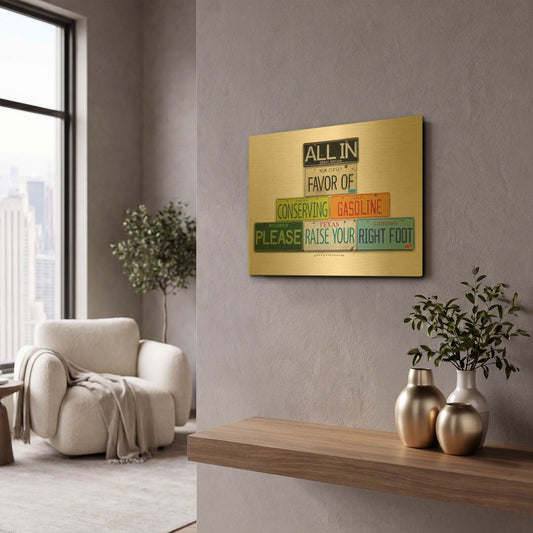 'Your Right Foot' By Gregory Constantine Gold Metal Wall Art