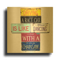 'Yarborough Dancing Chainsaw' By Gregory Constantine Gold Metal Wall Art