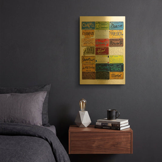 '21 Multiples' By Gregory Constantine Gold Metal Wall Art