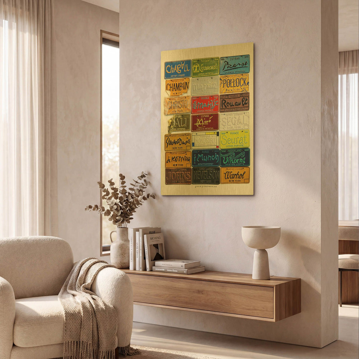 '21 Multiples' By Gregory Constantine Gold Metal Wall Art
