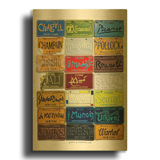 '21 Multiples' By Gregory Constantine Gold Metal Wall Art