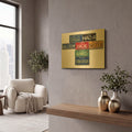 'Vincent Tan Gogh' By Gregory Constantine Gold Metal Wall Art