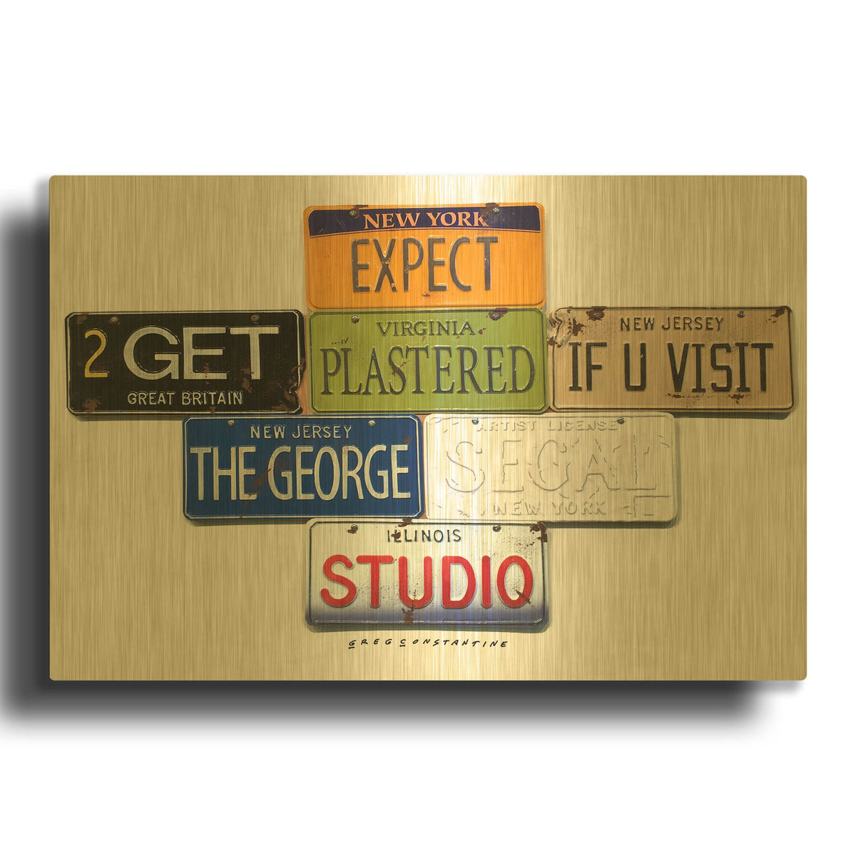 'Segal Studio' By Gregory Constantine Gold Metal Wall Art