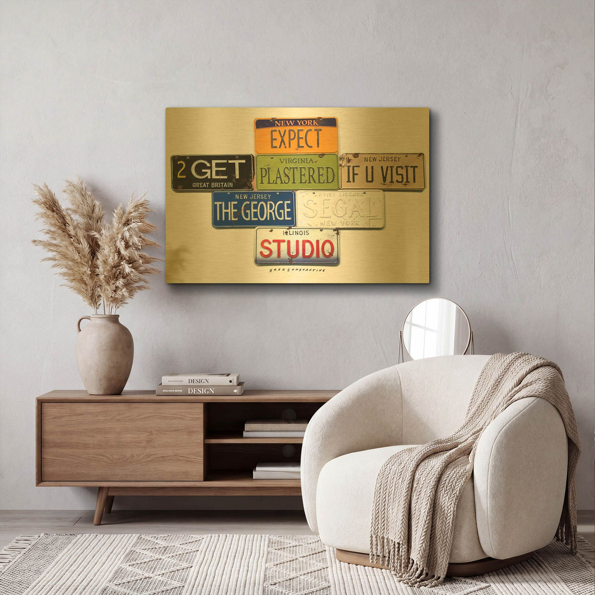 'Segal Studio' By Gregory Constantine Gold Metal Wall Art