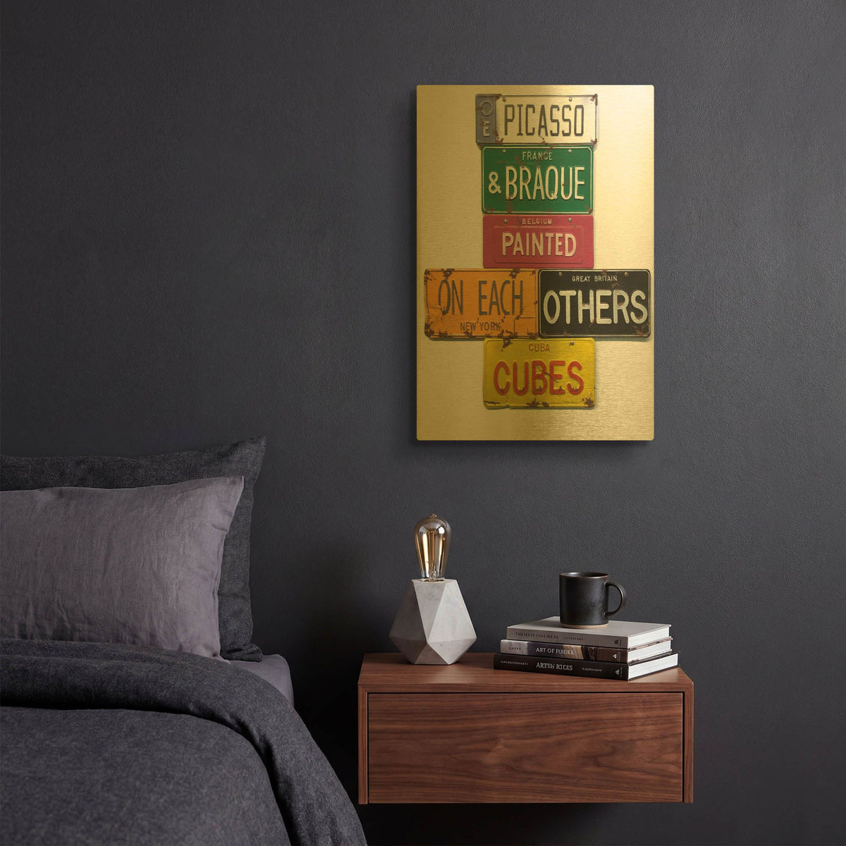 'Picasso & Braque' By Gregory Constantine Gold Metal Wall Art