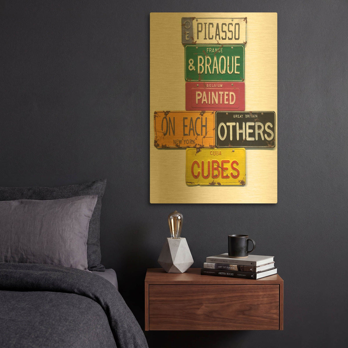 'Picasso & Braque' By Gregory Constantine Gold Metal Wall Art