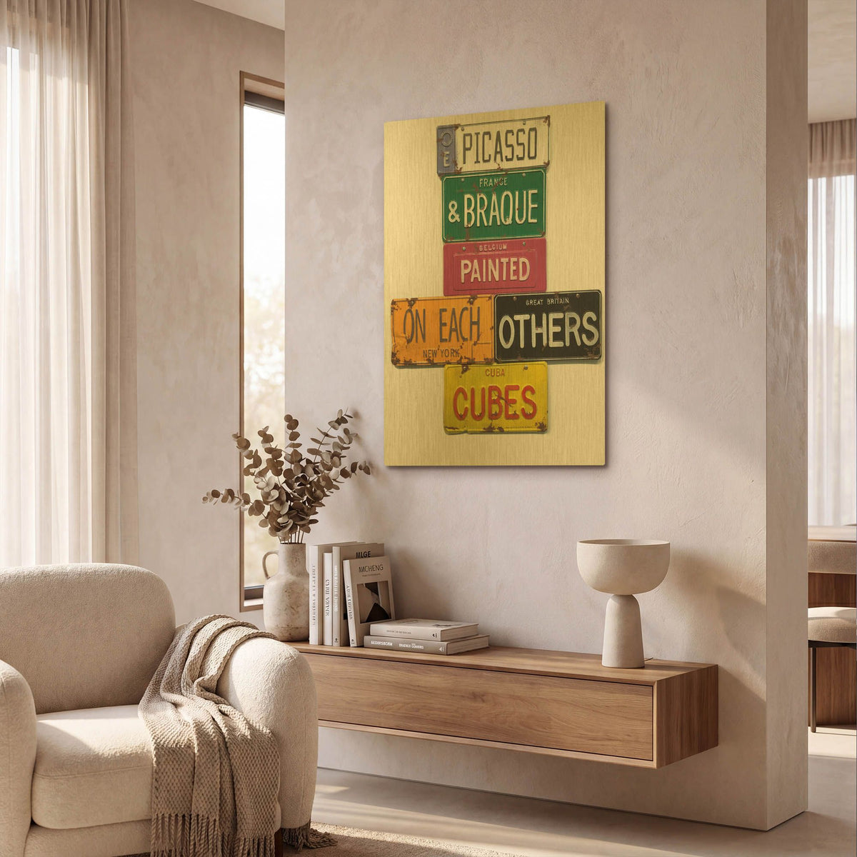 'Picasso & Braque' By Gregory Constantine Gold Metal Wall Art