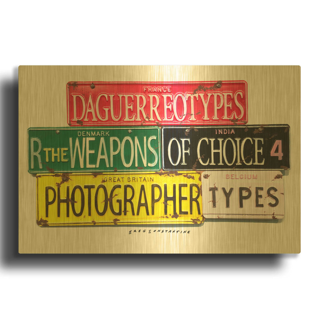 'Photographer' By Gregory Constantine Gold Metal Wall Art