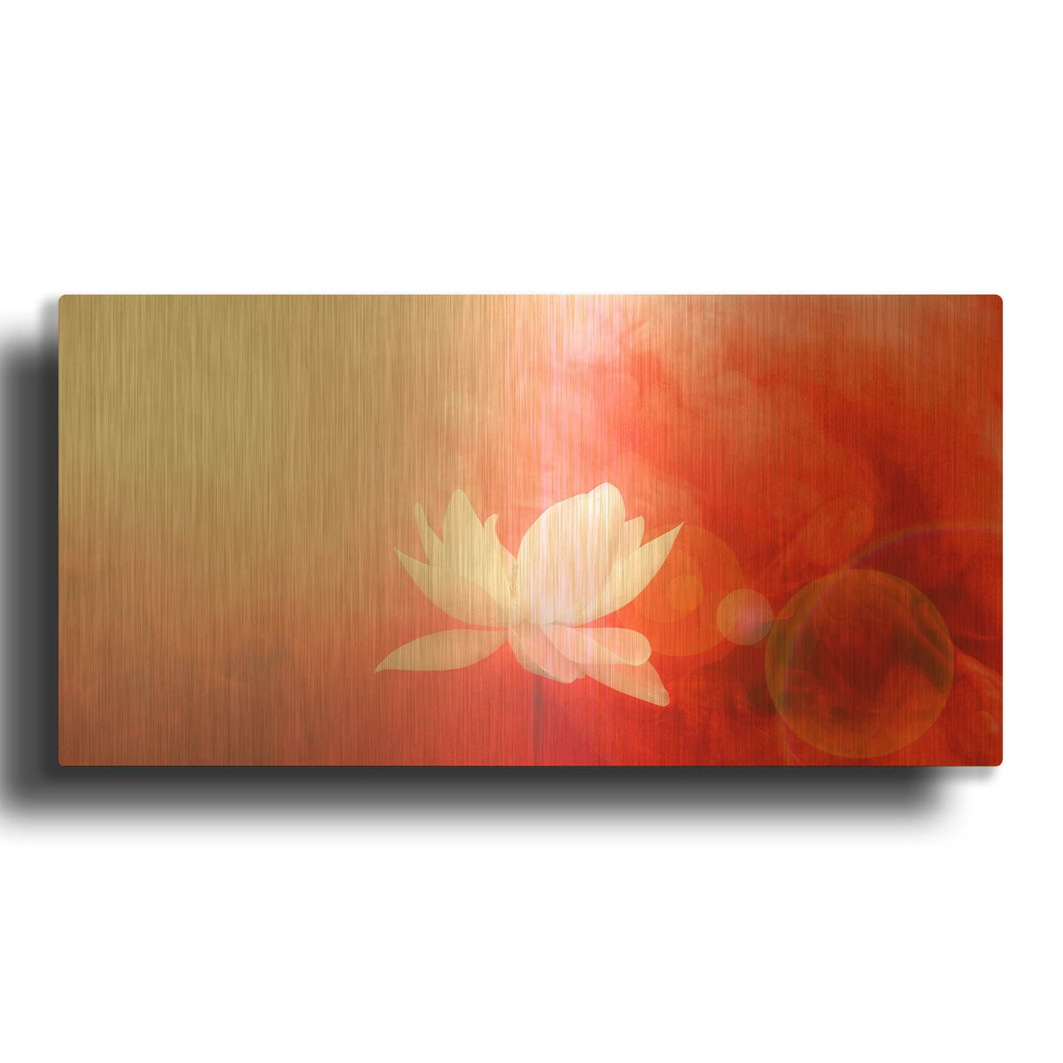 'Lotus in Flames' By Bahman Farzad Gold Metal Wall Art