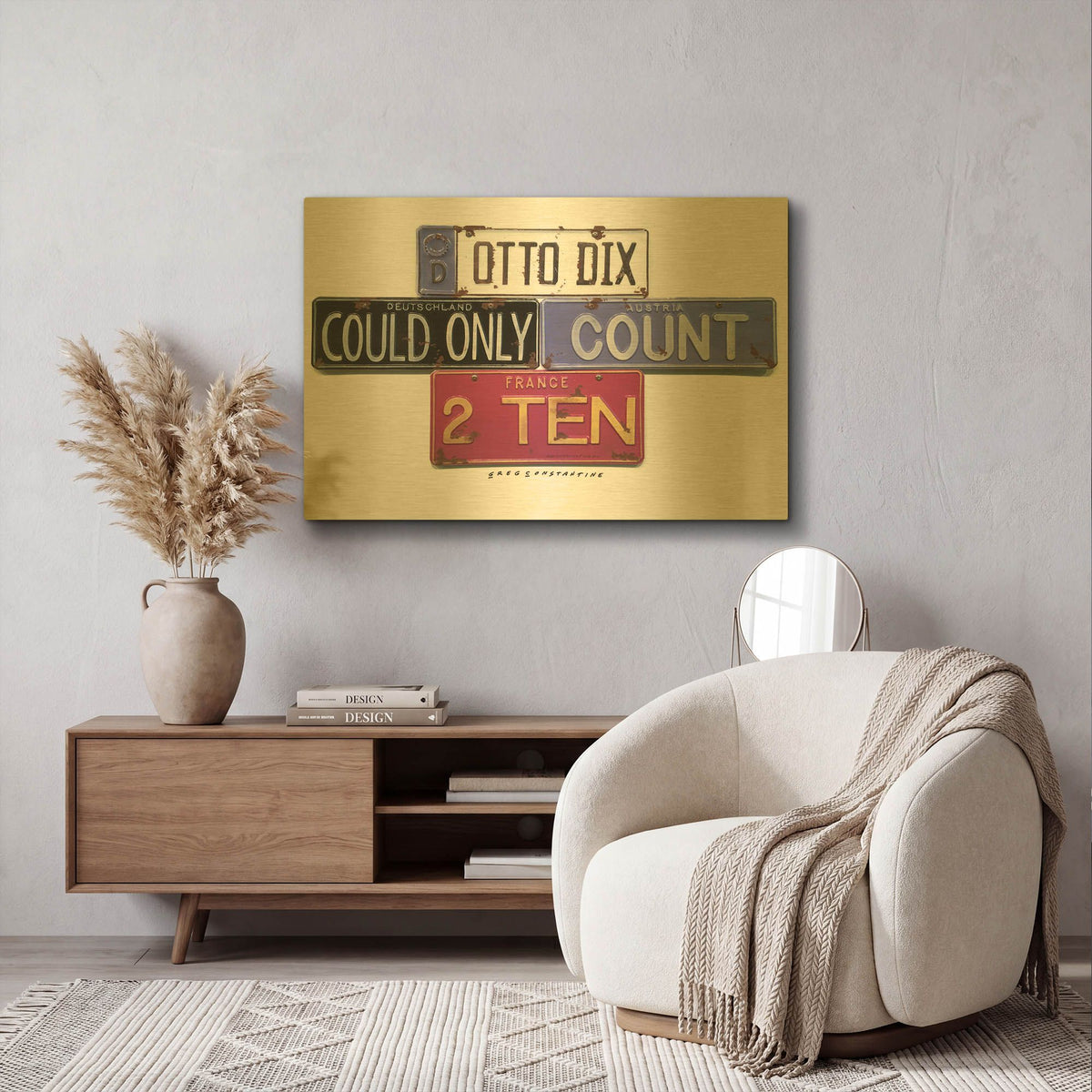 'Otto Dix' By Gregory Constantine Gold Metal Wall Art