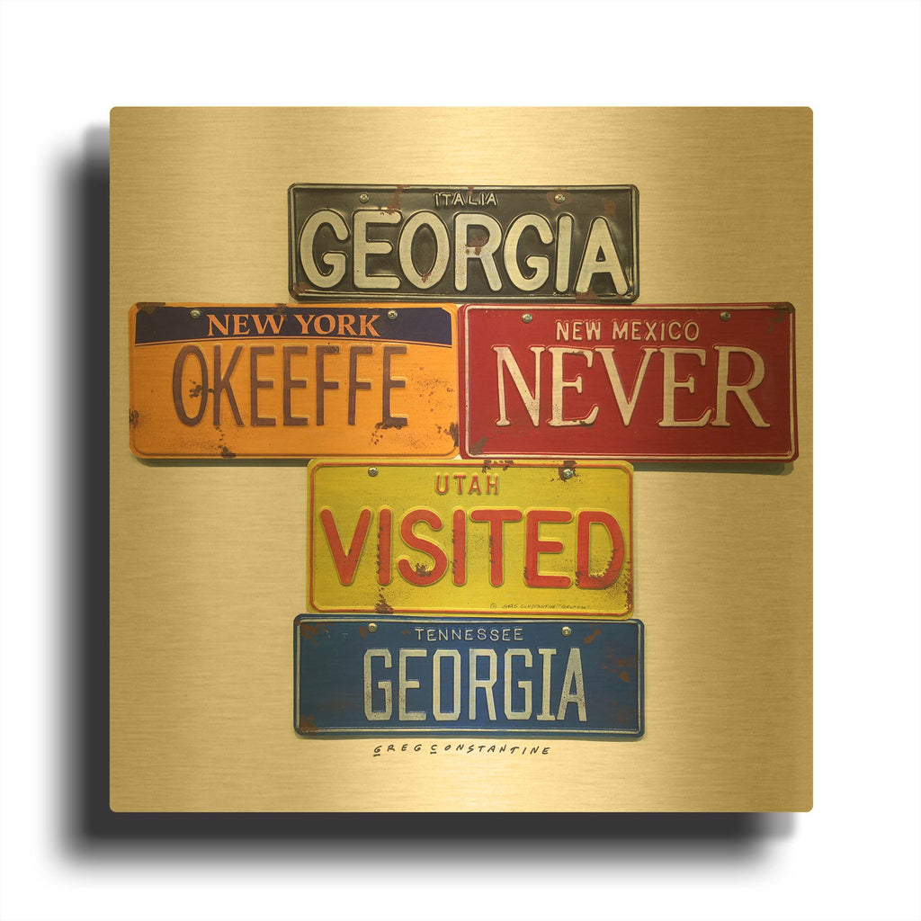 'O' By Gregory Constantine Gold Metal Wall Art