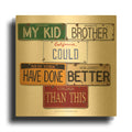 'My Kid Brother' By Gregory Constantine Gold Metal Wall Art