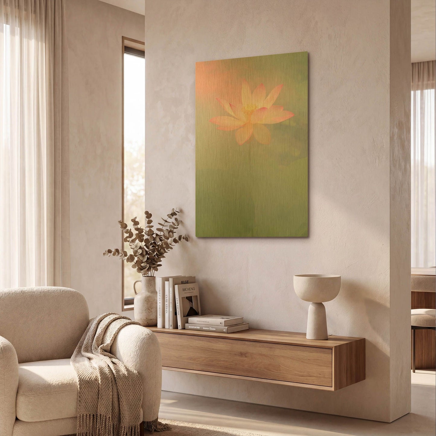 'Pink Passion' By Bahman Farzad Gold Metal Wall Art