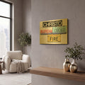 'Christo Chicago Fire' By Gregory Constantine Gold Metal Wall Art