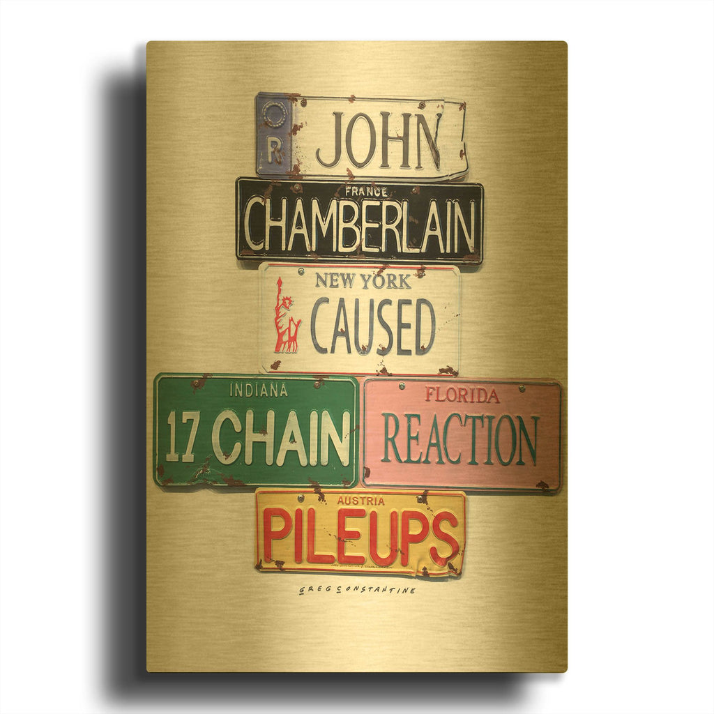 'Chamberlain Pileups' By Gregory Constantine Gold Metal Wall Art