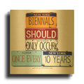 'Biennials 10 Every Years' By Gregory Constantine Gold Metal Wall Art