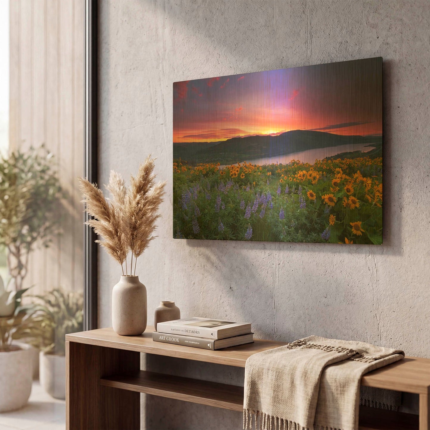 'Paradise Garden' By Jesse Estes Gold Metal Wall Art