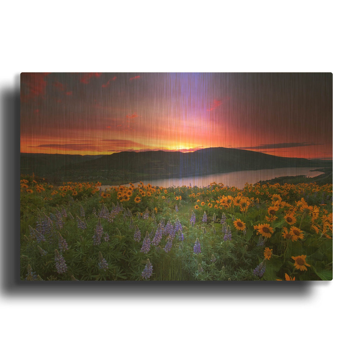'Paradise Garden' By Jesse Estes Gold Metal Wall Art