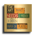 'Art Market' By Gregory Constantine Gold Metal Wall Art