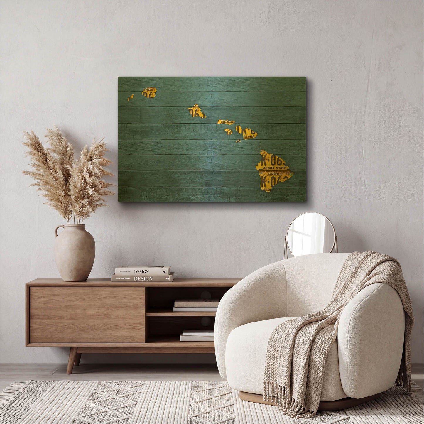 'New Hawaii Map' By Design Turnpike Gold Metal Wall Art
