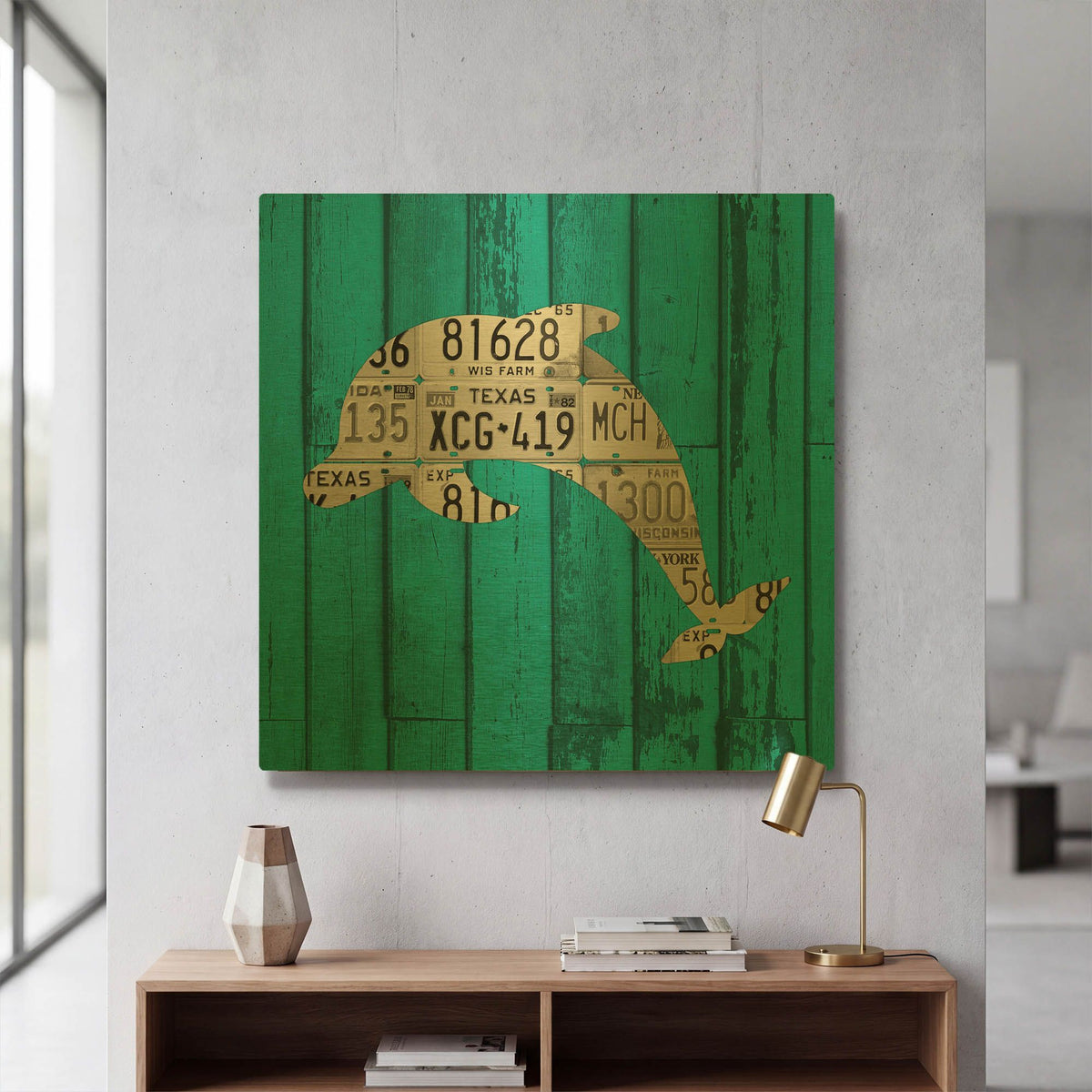 'Dolphin' By Design Turnpike Gold Metal Wall Art